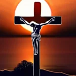 A somber image depicting a crucifix against a sunset backdrop, symbolizing the solemnity and sacrifice of Good Friday. - Good Friday