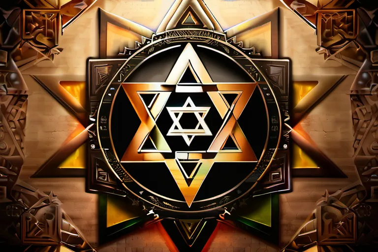 Create an image featuring the Star of David against a background that represents its historical and cultural significance. - Star of David