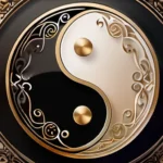 A visually appealing cover image featuring a stylized Yin-Yang symbol with intricate details that represent balance and harmony. - Yin Yang Symbol, Taoism, Chinese Philosophy