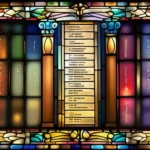 A stained glass window depicting the Ten Commandments, with a focus on the uniqueness of these commandments in Christian belief. - Ten Commandments Unique Christianity