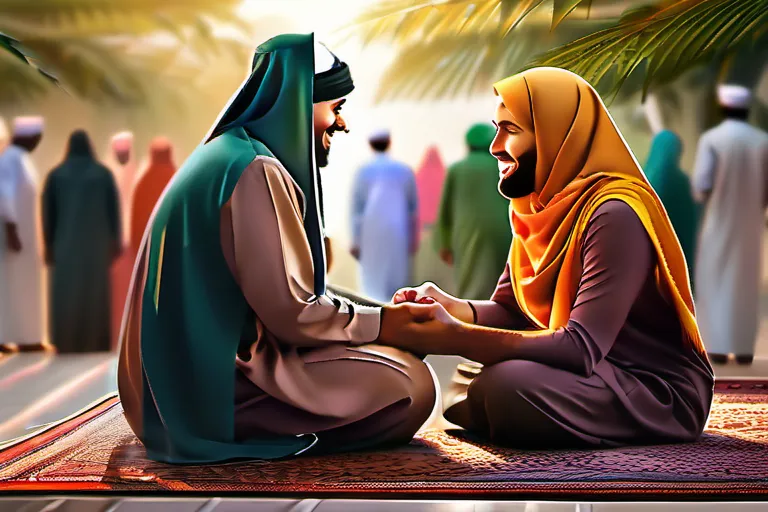 A dynamic, colorful image showcasing the diverse Muslim community interacting on IslamNet's platform. - IslamNet