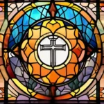 A visually appealing cover image featuring a stained-glass window with a single, unified God symbol. - Unitarianism