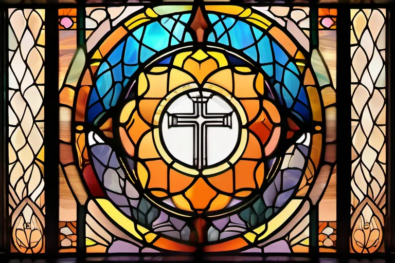 A visually appealing cover image featuring a stained-glass window with a single, unified God symbol. - Unitarianism