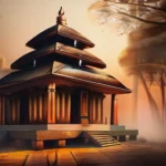 An image depicting an ancient temple or shrine, symbolizing the world's oldest religion. - world's oldest religion