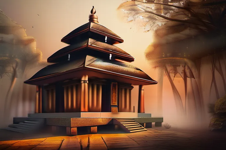 An image depicting an ancient temple or shrine, symbolizing the world's oldest religion. - world's oldest religion