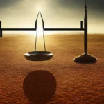 A visually appealing cover image featuring a balance scale with religious symbols on one side and abstract concepts on the other, symbolizing the comparison between religion and belief system. - religion vs belief system