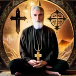 An image of Robert Bellah with a background of diverse religious symbols, symbolizing the exploration of his unique religious beliefs. - Robert Bellah Religious Beliefs