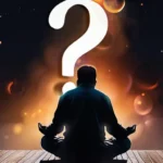 An image depicting a person in deep prayer, with a thought bubble containing a question mark. - Christian prayer