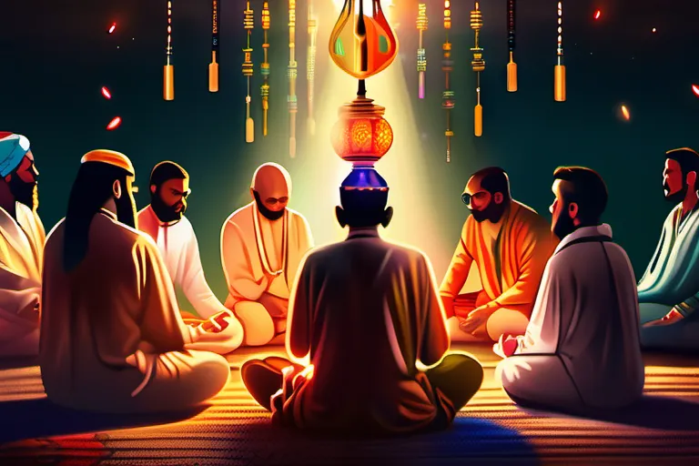 A vibrant image showcasing a diverse group of people participating in various religious rituals from around the world. - religious rituals