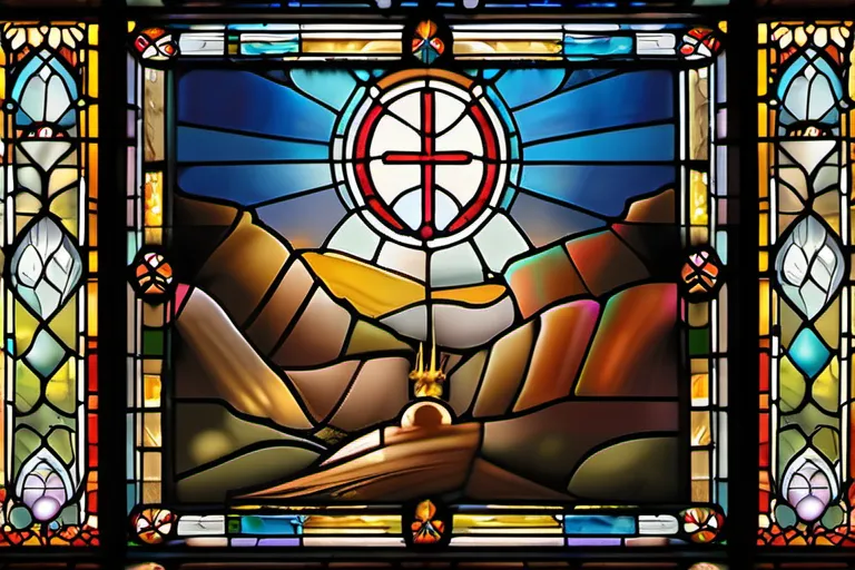 A stained-glass window depicting a miraculous event in Christian history. - Christian Miracle Beliefs