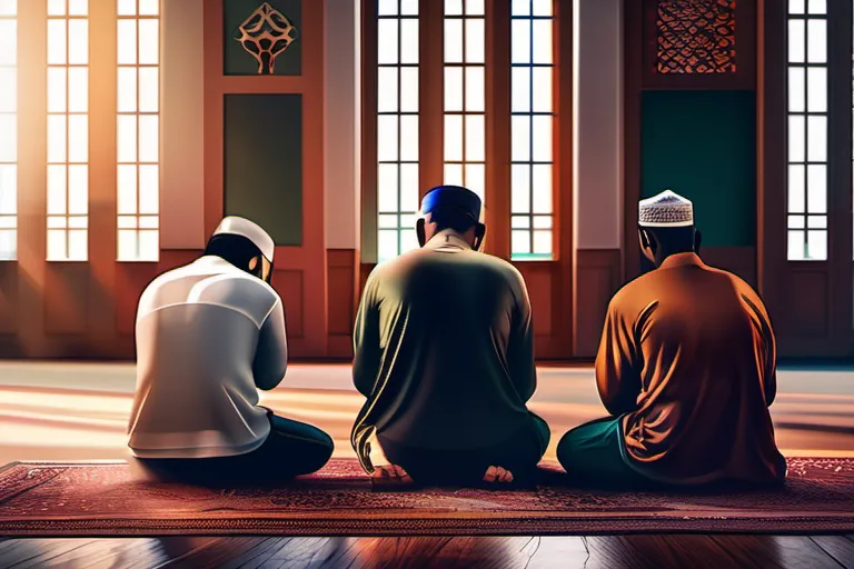 A diverse group of Muslims praying in a mosque, symbolizing the variety of practices within Islam - Muslim religious practices