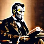 A thoughtful portrait of Abraham Lincoln with a Bible in the background. - Abraham Lincoln Religion