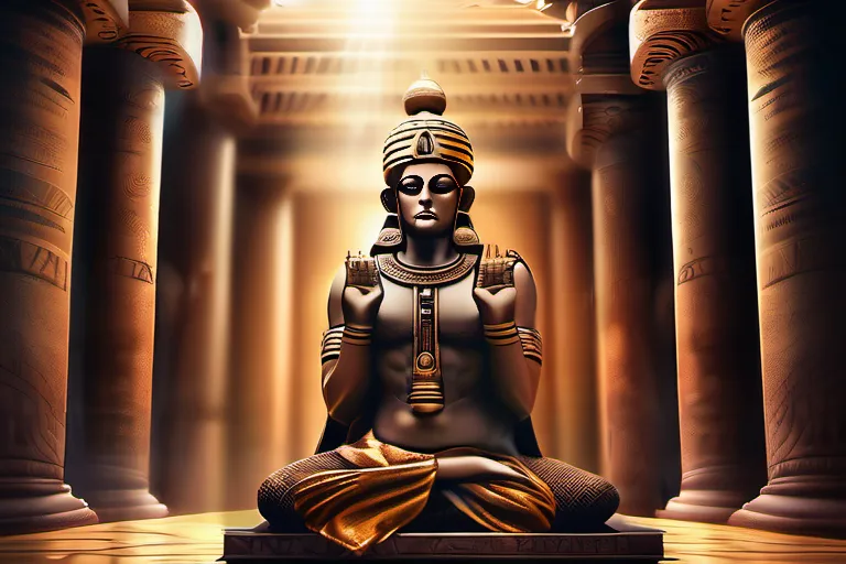 An image depicting a Canaanite temple or statue, with intricate details showcasing the polytheistic nature of their religion. - Canaanite Religion