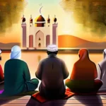 A vibrant image showcasing a peaceful gathering of Christians and Muslims, symbolizing unity and harmony. - Chrislam