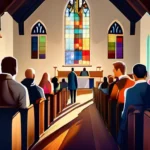 A vibrant image showcasing a diverse group of people gathered in a church, symbolizing the inclusivity and community focus of Methodism. - Methodist religion importance