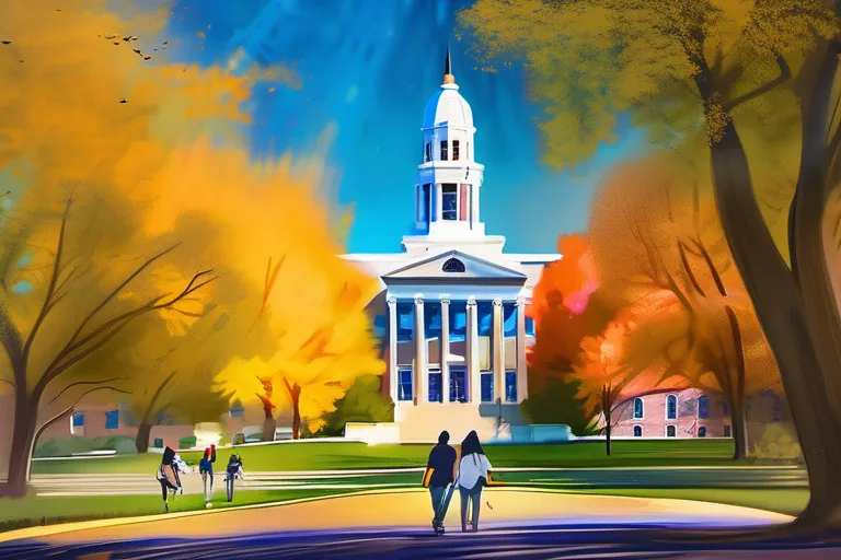 A vibrant image showcasing the iconic campus of Brigham Young University with students engaged in various activities. - Brigham Young University