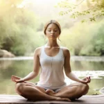 A serene image of a person meditating outdoors, surrounded by nature, symbolizing the connection between individuals and the spiritual world. - religious vs spiritual