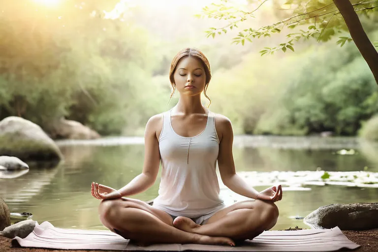 A serene image of a person meditating outdoors, surrounded by nature, symbolizing the connection between individuals and the spiritual world. - religious vs spiritual